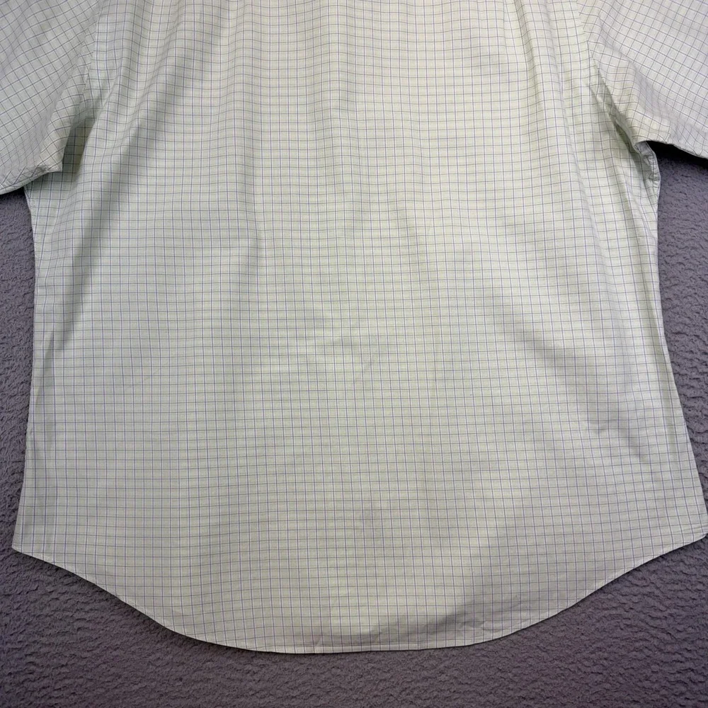 Polo Ralph Lauren Shirt Mens 17 36/37 Green Check‎ Regent Custom Fit Cotton